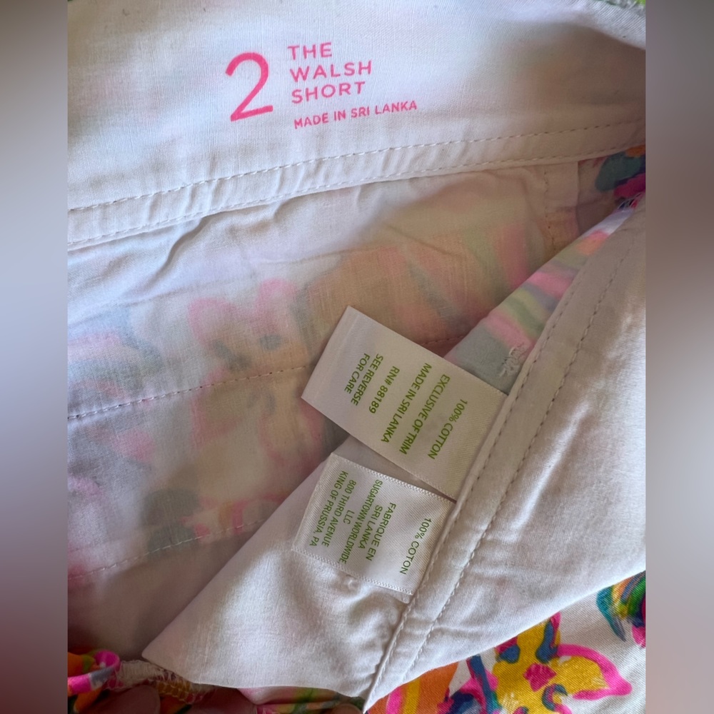 Lilly Pulitzer White Multi Floral Walsh Shorts